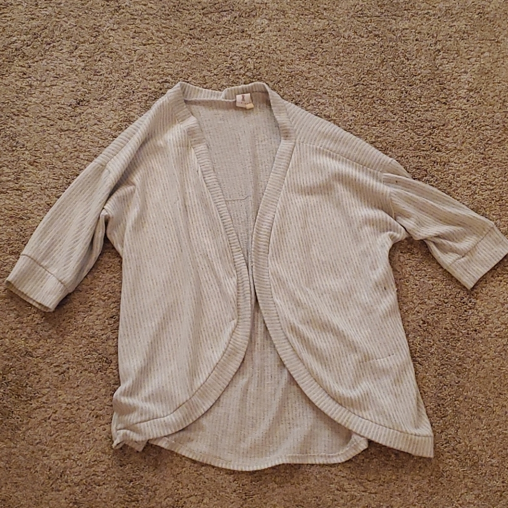 Libian Large Light Gray Cardigan